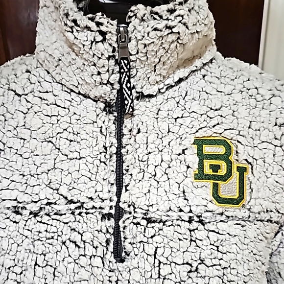 Boxercraft Baylor UniversityWomen's Sherpa Quarter Zip Pullover Gray Size Medium - Picture 4 of 5